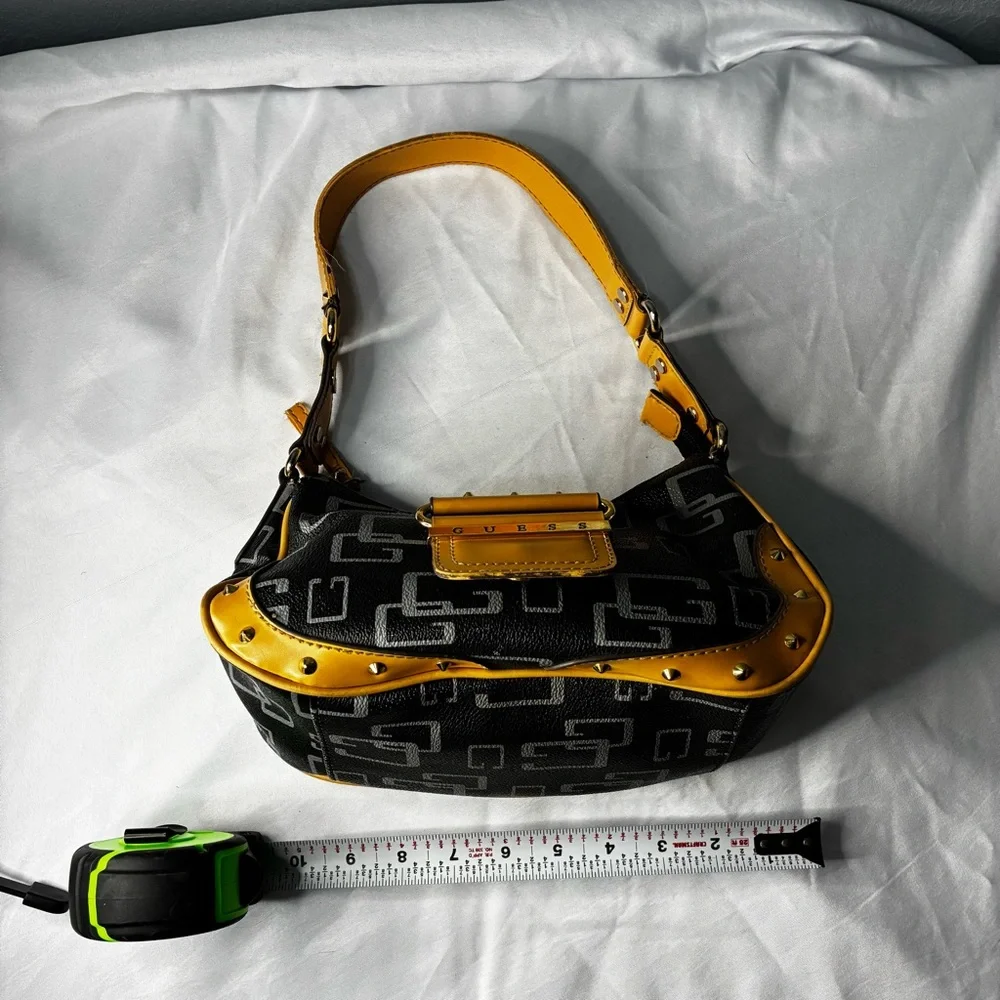 GUESS Black and Gold Shoulder Bag - Picture 4 of 9